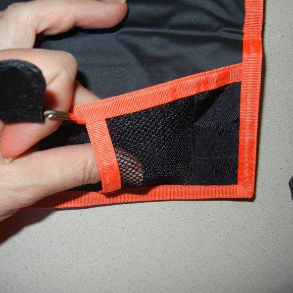 Vintage 1980's NWT Nylon Tri Fold Hook & Loop Wallet Pockets Key Ring CC ID Slot - Picture 8 of 12